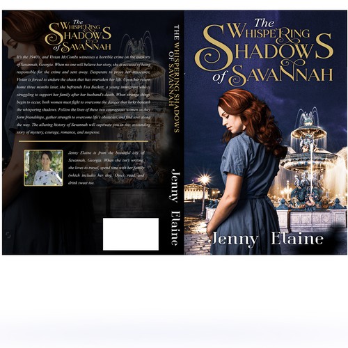 Create a stunning book cover with a 1940s lady, an air of mystery, and images of Savannah, Georgia Design by Gd™