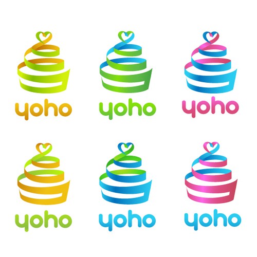 YoHo frozen yogurt identity development Logo design contest
