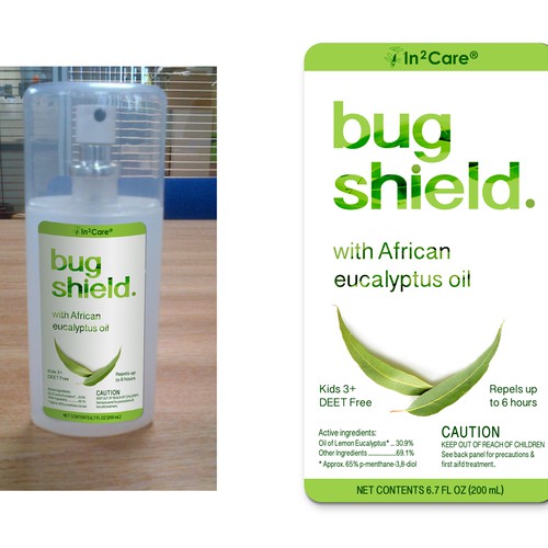 A product label for an insect repellent based on African lemon eucalyptus oil Design von SulieCreative