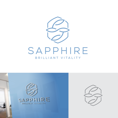 Sophisticated logo for high end medspa incorporate a ‘jewel/gem’ looking image in a tasteful way. Design by archila