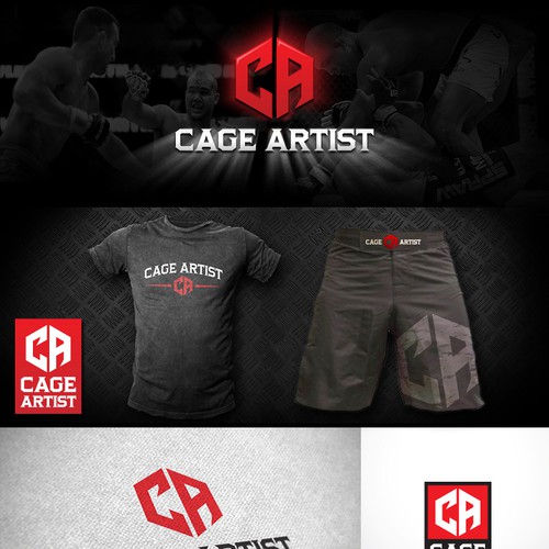 "CAGE ARTIST" Ultimate Fighting/Mixed Martial Arts Apparel Logo Logo design contest