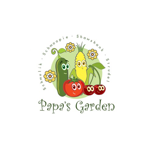 Fun garden logo for our kids to honor grandpa Design by Opio Design