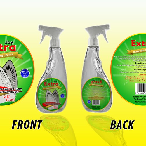 Design a capturing & informative label for a quirky cleaning product. Design by yaxid