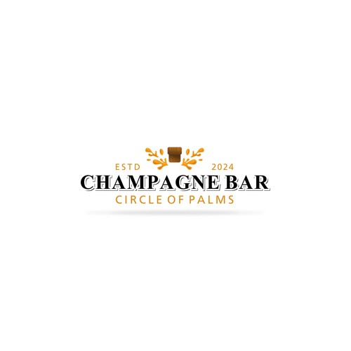 Luxury and modern Champagne Bar logo Design by SI MIIN