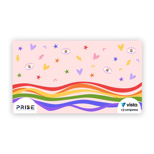 Virtual backgrounds for PRIDE month (multiple winners) Design by Creative Lights