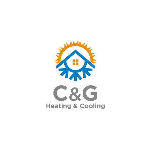 Heating and cooling company logo, Logo design contest