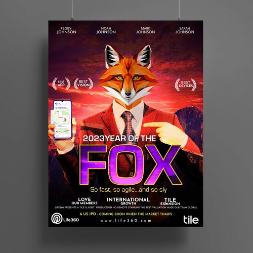 Design di Life360 2023 Year of the Fox Poster di Design Studio72