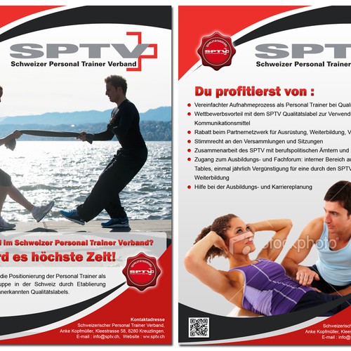 Flyer for the swiss personal trainer association