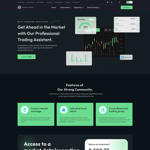 "Modern Professionals Trading Group Landing Page" winning Landing page design by Bhuiyan