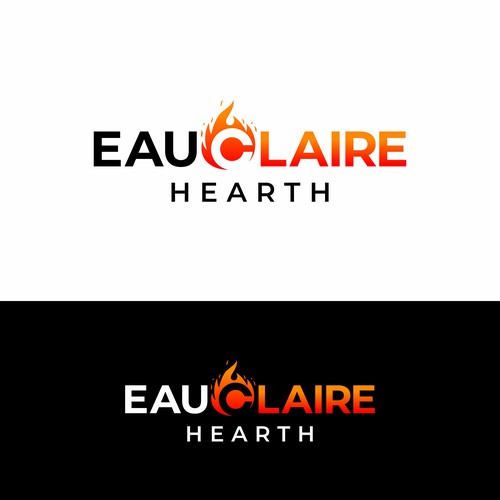 Updated, Warm, Clean brand logo for our Fireplace and Stove collection. Design by shima22