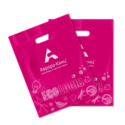 Plastic eco bag Design by creationMB