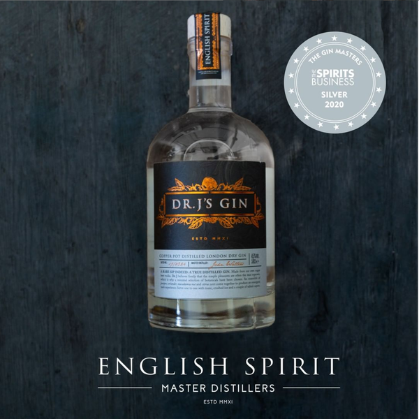 Design by Justswell titled "English Spirits Dr J's Gin"