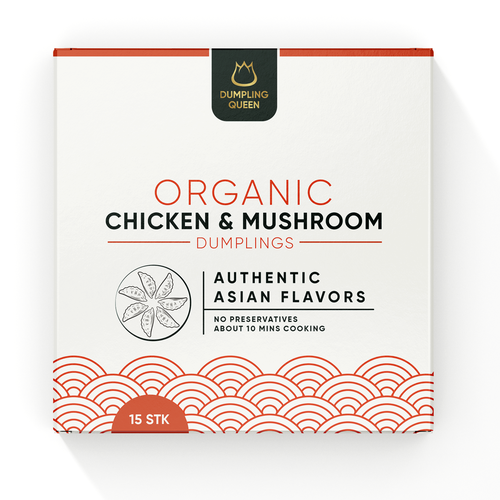 Design a premium and morden packaging for a healthy organic dumpling box Design by Sayyed Jamshed