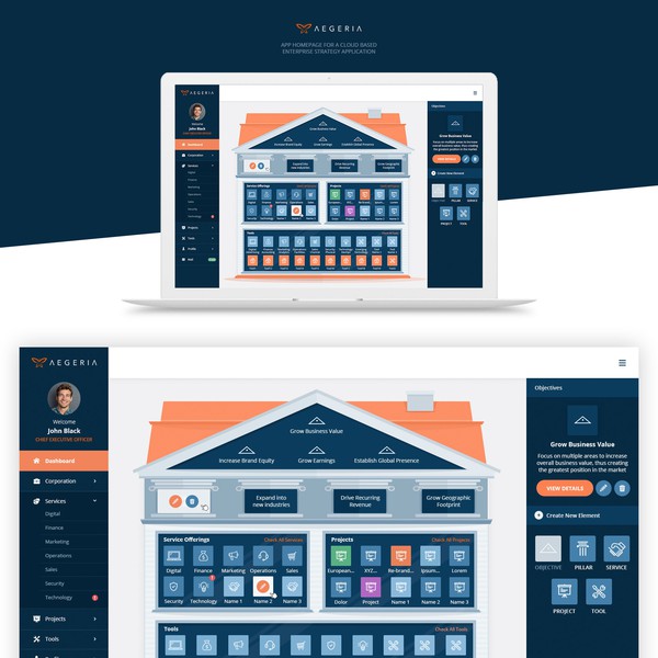 App homepage redesign