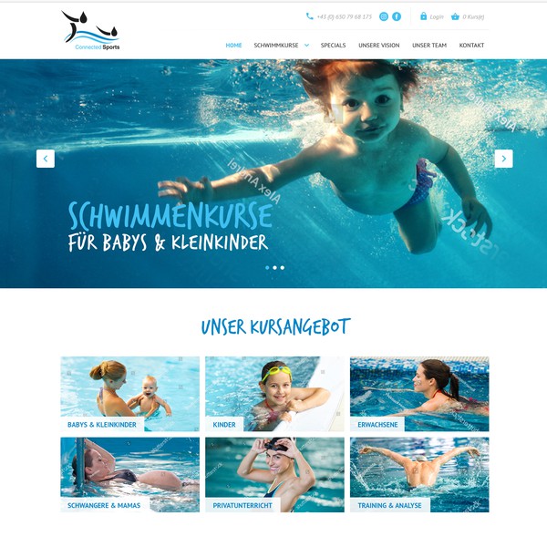 Design criado por karomatisch com o nome "Web design for Swimming Lessons/Schools "