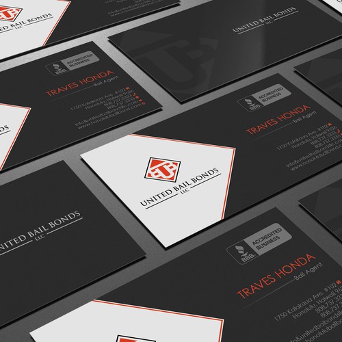 Creative eye catching business card design for bail bonds company Design by Azzedine D