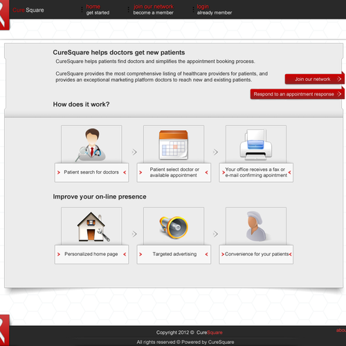 Create a website design for a  healthcare start-up  Diseño de Tudor A.
