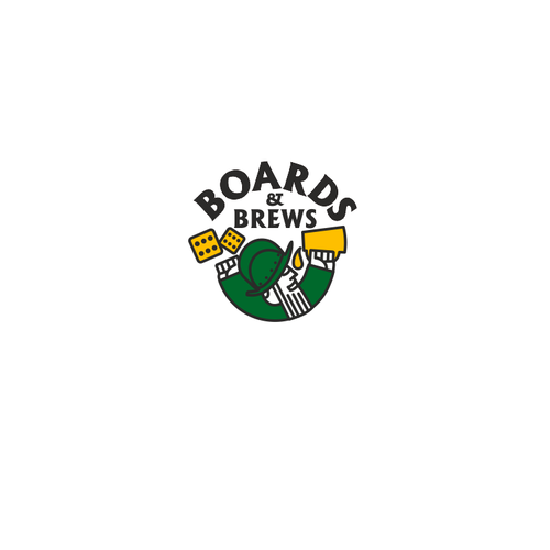 Fun logo for social group focused on beer & board games Réalisé par Ponomarev