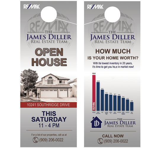 Create an amazing door hanger flyer for a top producing agent
