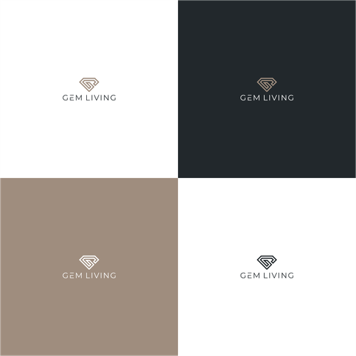 Geometrical, minimalist, modern brand design for Gem Living Design by Haico_