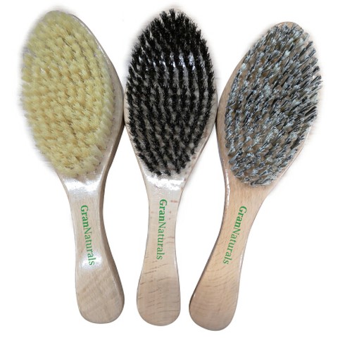 Boar Bristle Hair Brush -Porcupine Style - Mixed Bristle Natural Woode –  GranNaturals