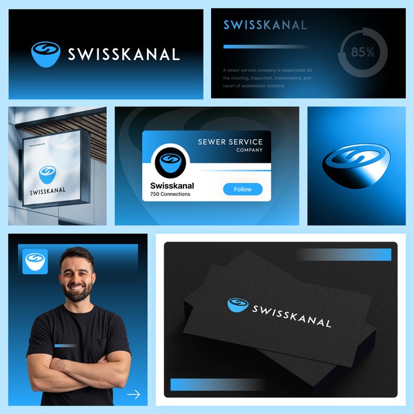 SwissKanal – Sewer & Wastewater Services Timeless Logo Design