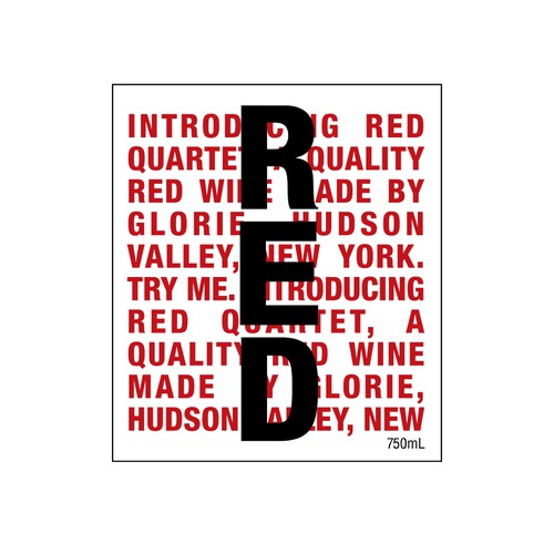Glorie "Red Quartet" Wine Label Design Design por Biaccident
