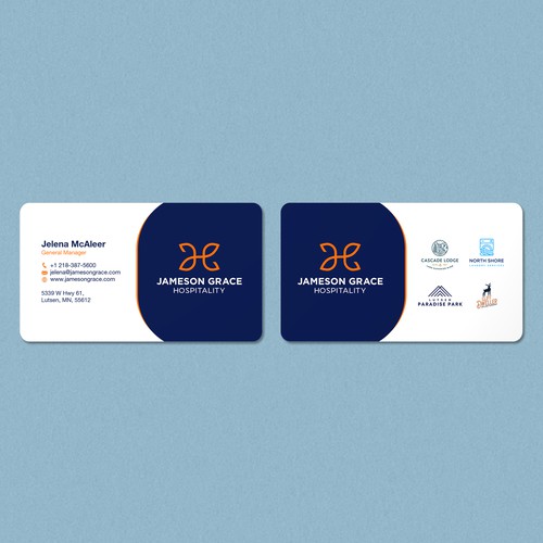 Create a modern and clean business card for a parent company with 4 subsidiaries Design by logodentity