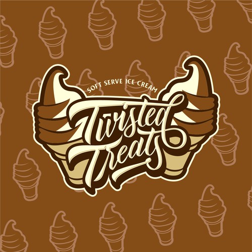 Fun logo for a mobile soft serve ice cream trailer! Design by azam.r15