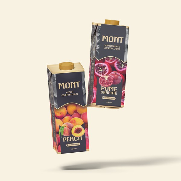 Premium Juice Packaging – MONT Peach & Plum
