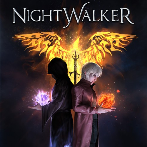 Cover and Spine Design for Fantasy Novel Nightwalker Design by Luniander