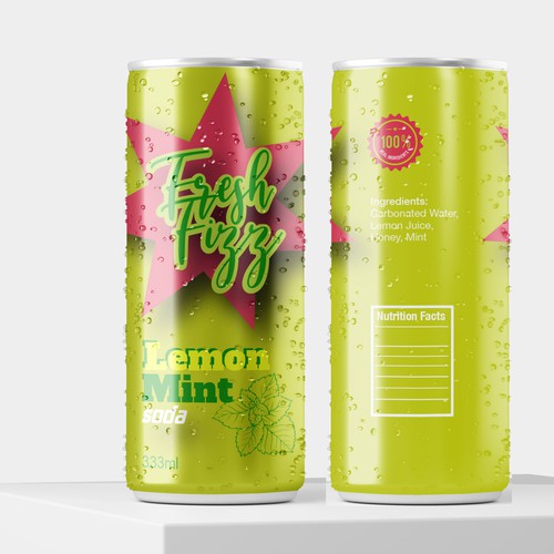 Fresh Fizz Soda Label Design by SilvinaL