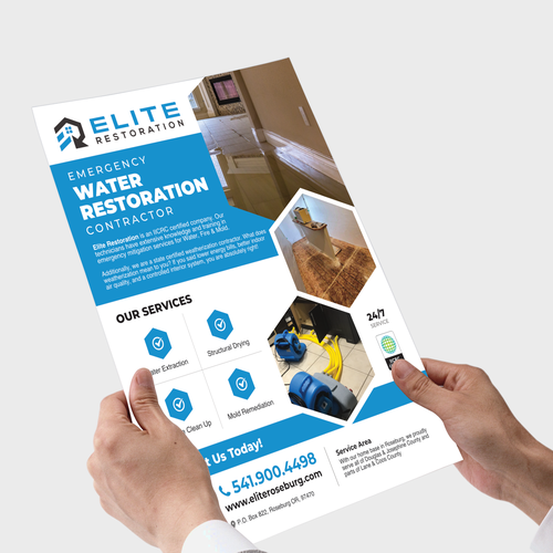 Emergency Water Restoration Flyer Design by Adi Azudin