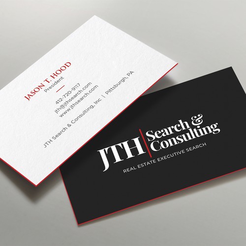 Business Card Design for Executive Search Firm Design by TanLearn