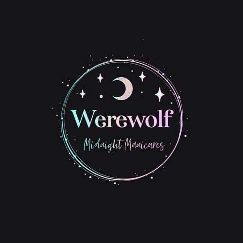 99d: Werewolf Midnight Manicures logo Design by TikaDesign