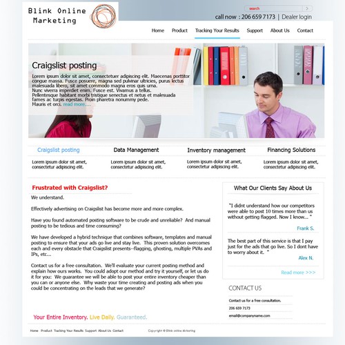 Blink Online Marketing needs a new website design Réalisé par Gubuk Design