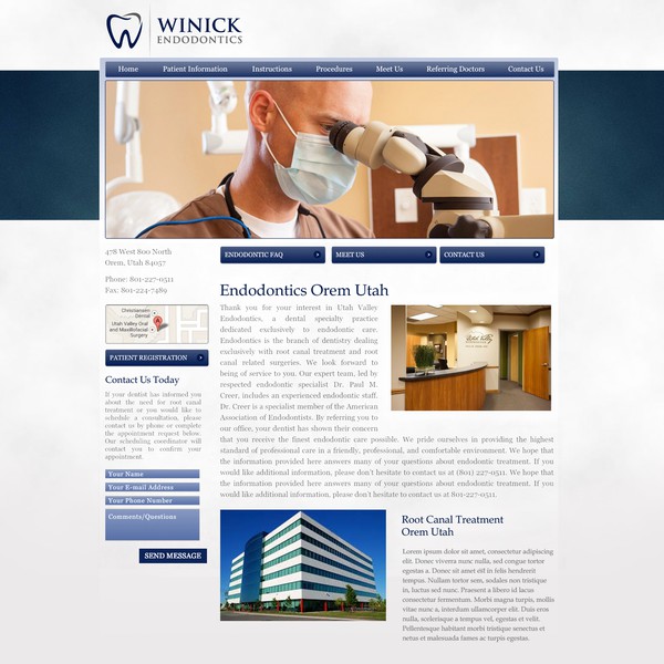 Design by designsense72 titled "Winick Endodontics"