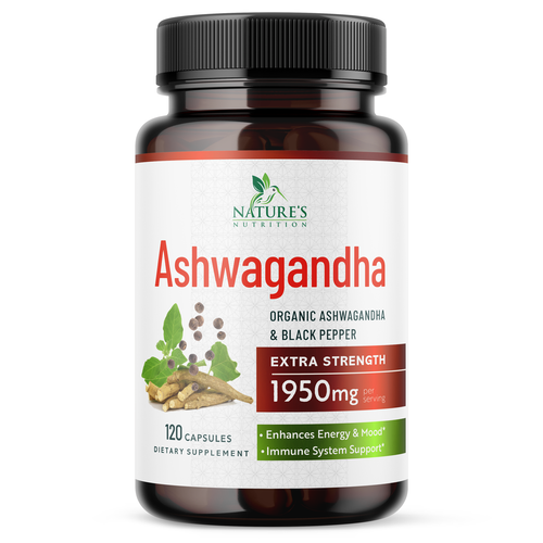 Diseño de Natural Ashwagandha Capsules Design Needed for Nature's Nutrition de Encephalon™