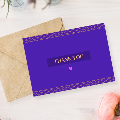 Thank you card design Réalisé par Hanifa design