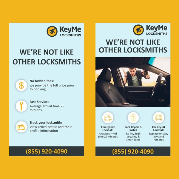 Design realizzato da Kaysar Designs intitolato "Locksmith Ads"