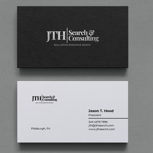 Business Card Design for Executive Search Firm Design by Xclusive16