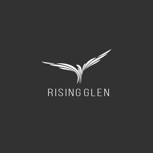 Rising Glen - bird rising from a valley logo - visionary artists welcome! Design por Maya_K