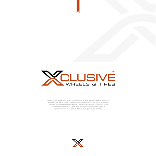 XCLUSIVE - Wheels & Tires LOGO // Needs modern, edgy, simplistic design Design by AalianShaz