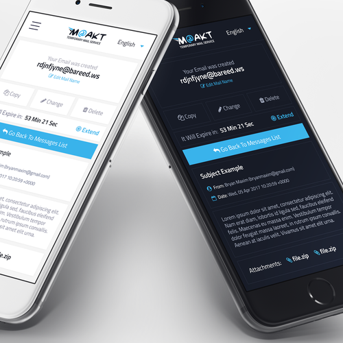 Design a mobile app for a temporary email service Réalisé par BryanMaxim