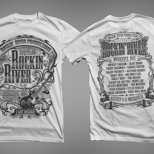 Cool T-Shirt for Country Music Festival Design by BATHI