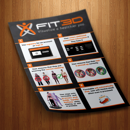 Fit3D Scan Preparation Poster Design by Plamen.me