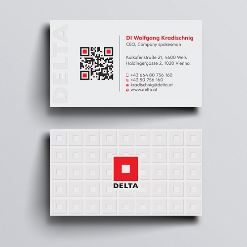 DELTA Business Card Relaunch Design réalisé par Design sp