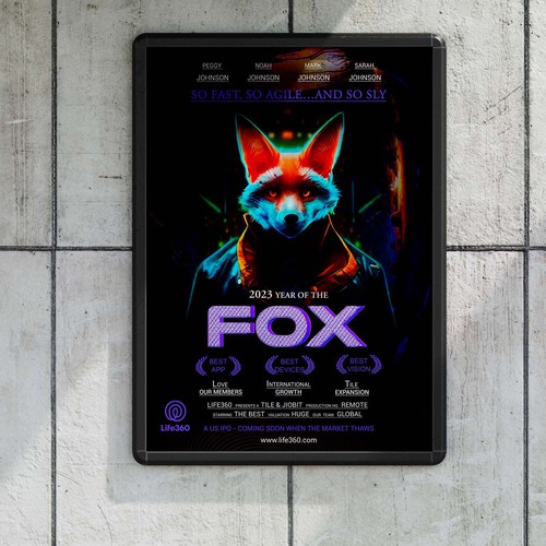 Life360 2023 Year of the Fox Poster Design by CREATIVE ARTIFLEX