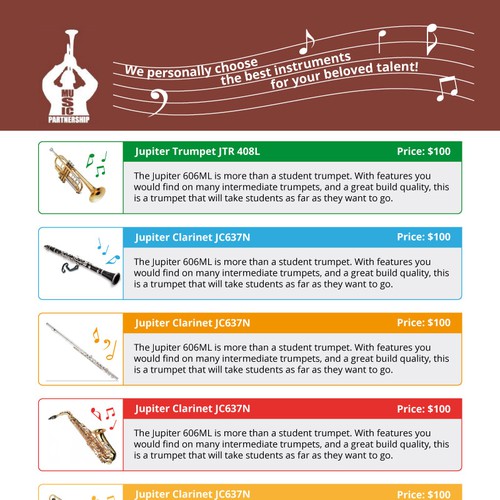 Flyer for musical instrument sale for school students Postcard, flyer