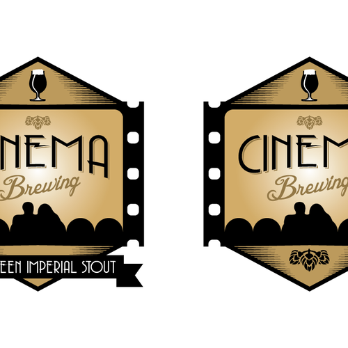 Create a logo for a brewery in a movie theater. Diseño de miskoS
